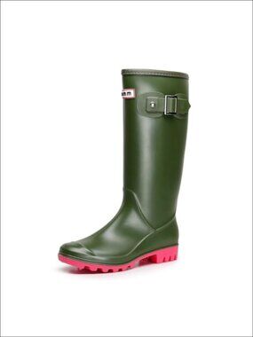 Women's Waterproof Knee-High Rain Boots Non-Slip Rubber Garden PVC